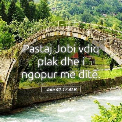 Picture 05 - Jobi 42:17 ALB - Pastaj Jobi vdiq plak dhe i ngopur me - Bible Verse Picture