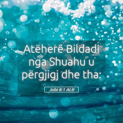 Picture 05 - Jobi 8:1 ALB - Atëherë Bildadi nga Shuahu u përgjigj dhe - Bible Verse Picture