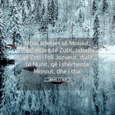 Picture 05 - Jozueu 1:1 ALB - Mbas vdekjes së Moisiut, shërbëtorit të - Bible Verse Picture