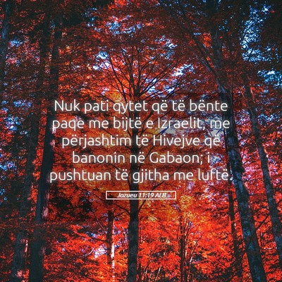 Picture 05 - Jozueu 11:19 ALB - Nuk pati qytet që të bënte paqe me bijtë e - Bible Verse Picture
