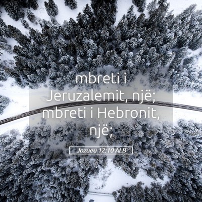 Picture 05 - Jozueu 12:10 ALB - mbreti i Jeruzalemit, një; mbreti i Hebronit, - Bible Verse Picture