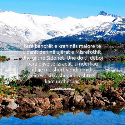 Picture 05 - Jozueu 13:6 ALB - tërë banorët e krahinës malore të Libanit - Bible Verse Picture