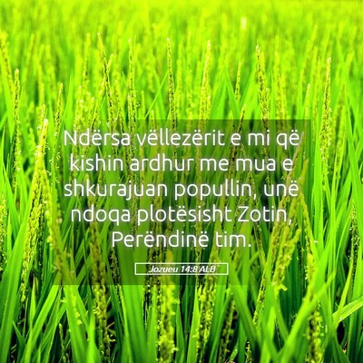 Picture 05 - Jozueu 14:8 ALB - Ndërsa vëllezërit e mi që kishin ardhur me - Bible Verse Picture