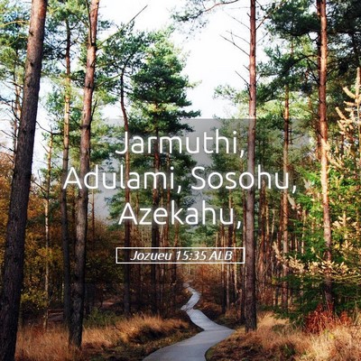 Picture 05 - Jozueu 15:35 ALB - Jarmuthi, Adulami, Sosohu, - Bible Verse Picture