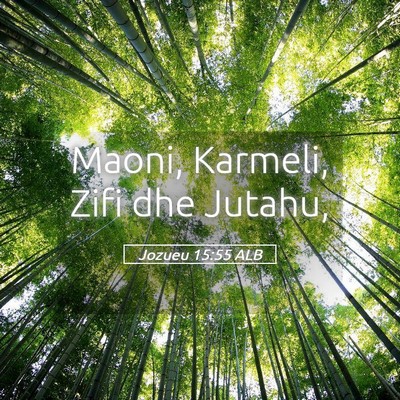 Picture 05 - Jozueu 15:55 ALB - Maoni, Karmeli, Zifi dhe - Bible Verse Picture