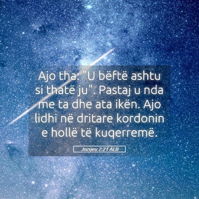 Picture 05 - Jozueu 2:21 ALB - Ajo tha: 