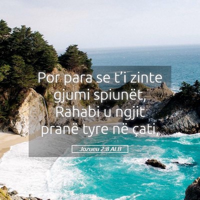 Picture 05 - Jozueu 2:8 ALB - Por para se t’i zinte gjumi spiunët, Rahabi u - Bible Verse Picture