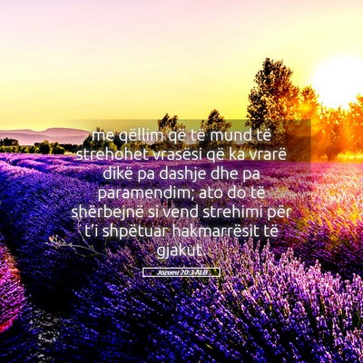Picture 05 - Jozueu 20:3 ALB - me qëllim që të mund të strehohet vrasësi - Bible Verse Picture