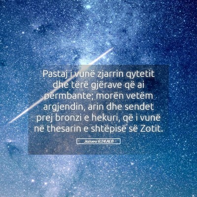 Picture 05 - Jozueu 6:24 ALB - Pastaj i vunë zjarrin qytetit dhe tërë - Bible Verse Picture