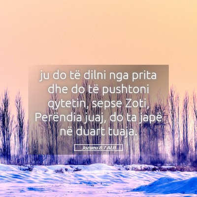 Picture 05 - Jozueu 8:7 ALB - ju do të dilni nga prita dhe do të pushtoni - Bible Verse Picture