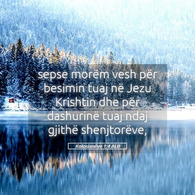 Picture 05 - Kolosianëve 1:4 ALB - sepse morëm vesh për besimin tuaj në Jezu - Bible Verse Picture