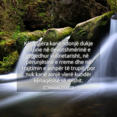 Picture 05 - Kolosianëve 2:23 ALB - Këto gjëra kanë ndonjë dukje diturie në - Bible Verse Picture
