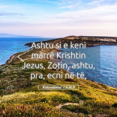 Picture 05 - Kolosianëve 2:6 ALB - Ashtu si e keni marrë Krishtin Jezus, Zotin, - Bible Verse Picture