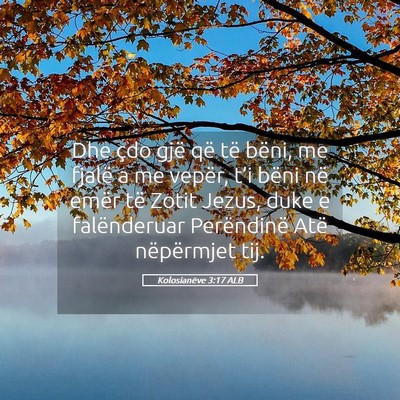 Picture 05 - Kolosianëve 3:17 ALB - Dhe çdo gjë që të bëni, me fjalë a me - Bible Verse Picture