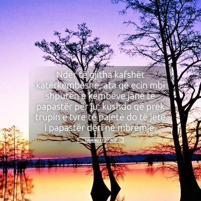 Picture 05 - Levitiku 11:27 ALB - Ndër të gjitha kafshët katërkëmbëshe, ata - Bible Verse Picture