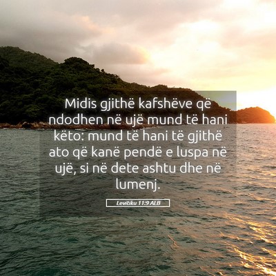 Picture 05 - Levitiku 11:9 ALB - Midis gjithë kafshëve që ndodhen në ujë mund - Bible Verse Picture