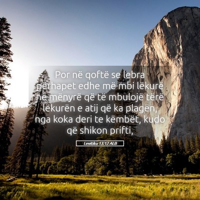 Picture 05 - Levitiku 13:12 ALB - Por në qoftë se lebra përhapet edhe më mbi - Bible Verse Picture