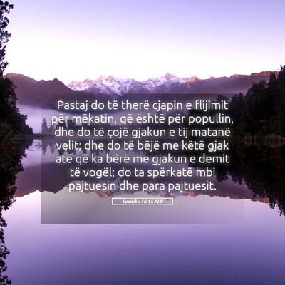 Picture 05 - Levitiku 16:15 ALB - Pastaj do të therë cjapin e flijimit për - Bible Verse Picture
