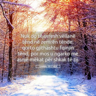 Picture 05 - Levitiku 19:17 ALB - Nuk do të urresh vëllanë tënd në zemrën - Bible Verse Picture