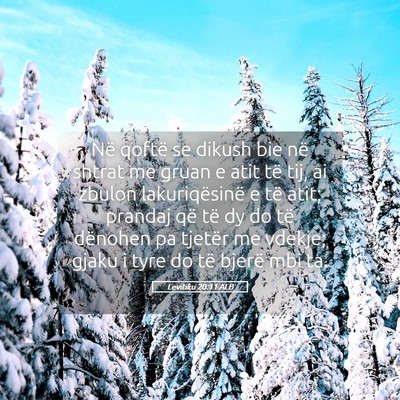 Picture 05 - Levitiku 20:11 ALB - Në qoftë se dikush bie në shtrat me gruan e - Bible Verse Picture
