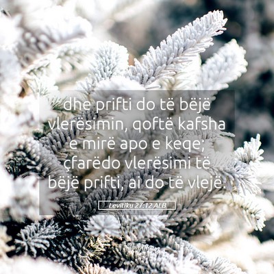 Picture 05 - Levitiku 27:12 ALB - dhe prifti do të bëjë vlerësimin, qoftë - Bible Verse Picture