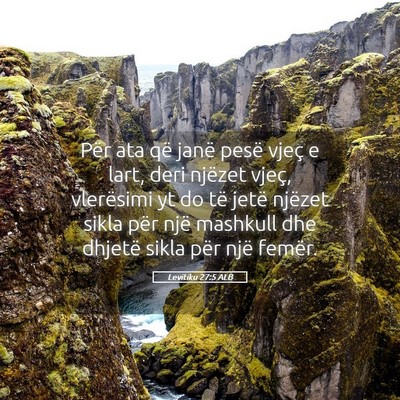 Picture 05 - Levitiku 27:5 ALB - Për ata që janë pesë vjeç e lart, deri - Bible Verse Picture