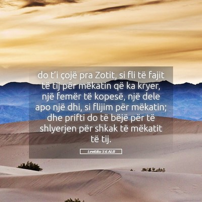 Picture 05 - Levitiku 5:6 ALB - do t’i çojë pra Zotit, si fli të fajit të - Bible Verse Picture
