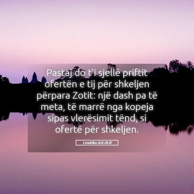 Picture 05 - Levitiku 6:6 ALB - Pastaj do t’i sjellë priftit ofertën e tij - Bible Verse Picture