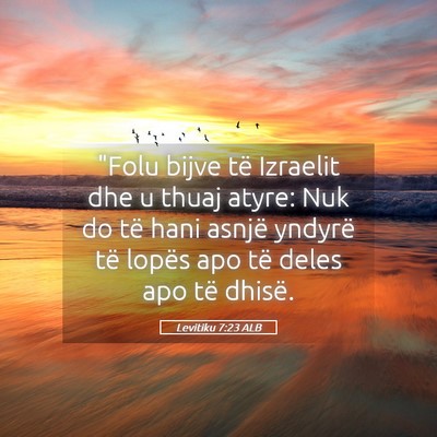 Picture 05 - Levitiku 7:23 ALB - 