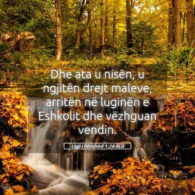 Picture 05 - Ligji i Përtërirë 1:24 ALB - Dhe ata u nisën, u ngjitën drejt maleve, - Bible Verse Picture