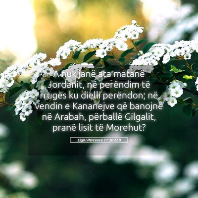 Picture 05 - Ligji i Përtërirë 11:30 ALB - A nuk janë ata matanë Jordanit, në perëndim - Bible Verse Picture