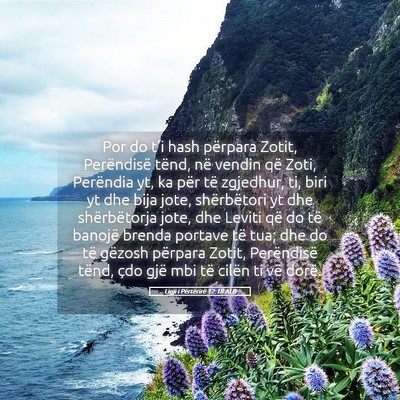 Picture 05 - Ligji i Përtërirë 12:18 ALB - Por do t’i hash përpara Zotit, Perëndisë - Bible Verse Picture