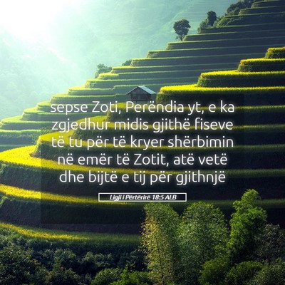 Picture 05 - Ligji i Përtërirë 18:5 ALB - sepse Zoti, Perëndia yt, e ka zgjedhur midis - Bible Verse Picture