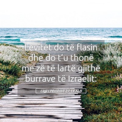 Picture 05 - Ligji i Përtërirë 27:14 ALB - Levitët do të flasin dhe do t’u thonë me zë - Bible Verse Picture