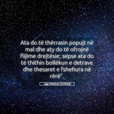 Picture 05 - Ligji i Përtërirë 33:19 ALB - Ata do të thërrasin popujt në mal dhe aty do - Bible Verse Picture