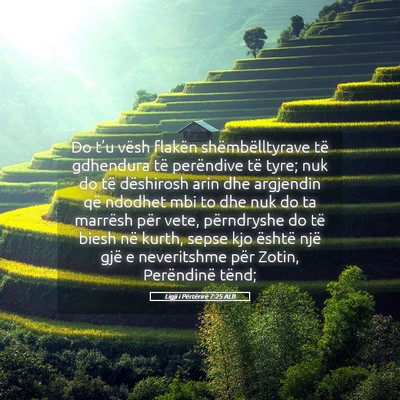 Picture 05 - Ligji i Përtërirë 7:25 ALB - Do t’u vësh flakën shëmbëlltyrave të - Bible Verse Picture