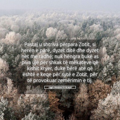 Picture 05 - Ligji i Përtërirë 9:18 ALB - Pastaj u shtriva përpara Zotit, si herën e - Bible Verse Picture