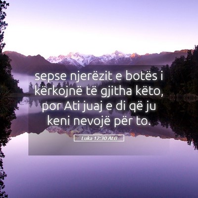 Picture 05 - Luka 12:30 ALB - sepse njerëzit e botës i kërkojnë të gjitha - Bible Verse Picture