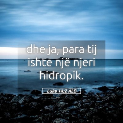 Picture 05 - Luka 14:2 ALB - dhe ja, para tij ishte një njeri - Bible Verse Picture