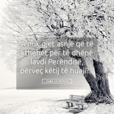 Picture 05 - Luka 17:18 ALB - A nuk gjet asnjë që të kthehet për të - Bible Verse Picture