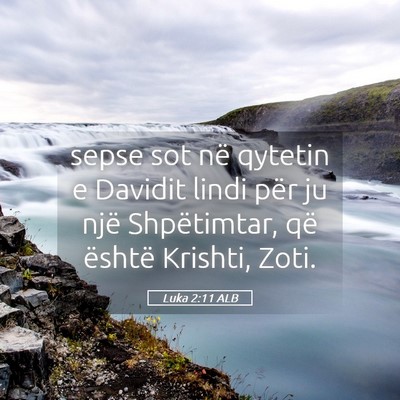 Picture 05 - Luka 2:11 ALB - sepse sot në qytetin e Davidit lindi për ju - Bible Verse Picture