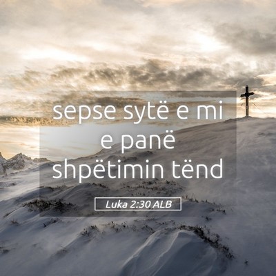 Picture 05 - Luka 2:30 ALB - sepse sytë e mi e panë shpëtimin - Bible Verse Picture