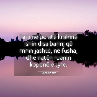 Picture 05 - Luka 2:8 ALB - Tani në po atë krahinë ishin disa barinj që - Bible Verse Picture