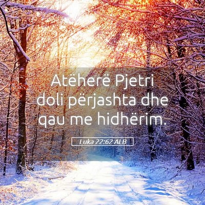 Picture 05 - Luka 22:62 ALB - Atëherë Pjetri doli përjashta dhe qau me - Bible Verse Picture