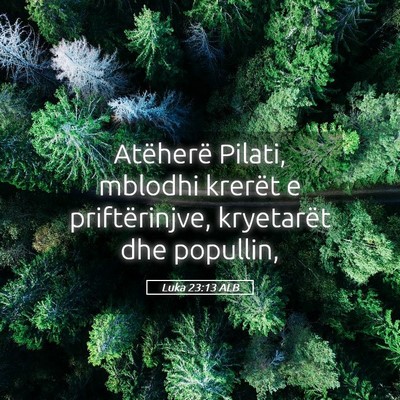 Picture 05 - Luka 23:13 ALB - Atëherë Pilati, mblodhi krerët e - Bible Verse Picture