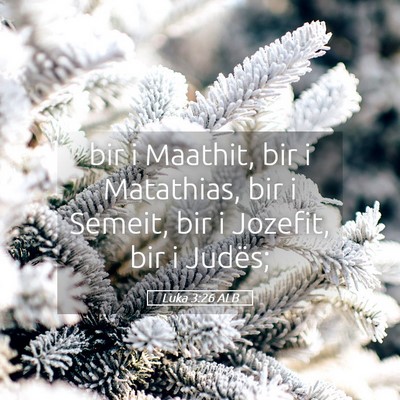 Picture 05 - Luka 3:26 ALB - bir i Maathit, bir i Matathias, bir i Semeit, bir - Bible Verse Picture