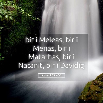 Picture 05 - Luka 3:31 ALB - bir i Meleas, bir i Menas, bir i Matathas, bir i - Bible Verse Picture