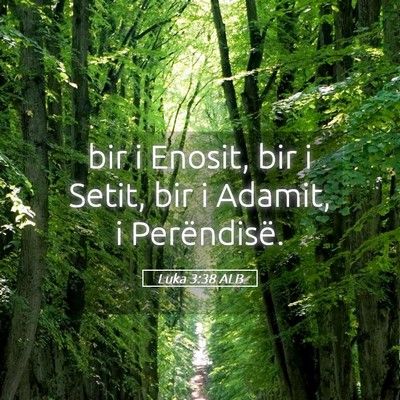 Picture 05 - Luka 3:38 ALB - bir i Enosit, bir i Setit, bir i Adamit, i - Bible Verse Picture