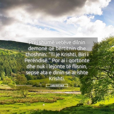 Picture 05 - Luka 4:41 ALB - Prej shumë vetëve dilnin demonë që bërtitnin - Bible Verse Picture