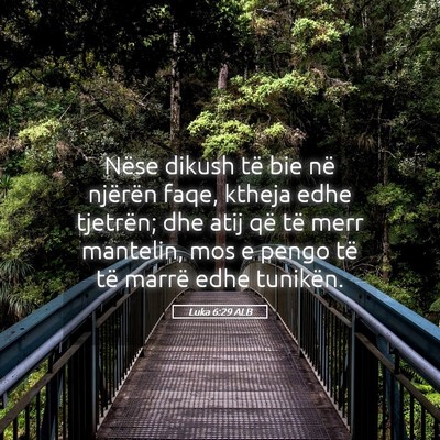 Picture 05 - Luka 6:29 ALB - Nëse dikush të bie në njërën faqe, ktheja - Bible Verse Picture